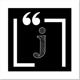 Letter J: Monogram Initial letter j Posters and Art